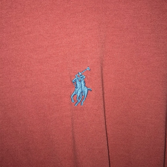 salmon colored polo shirt - Picture 2 of 4